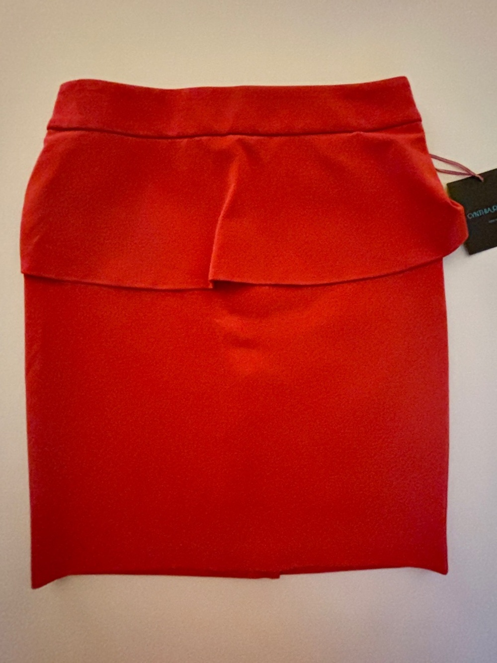 Cynthia Rowley Peplum Tulip Red Skirt